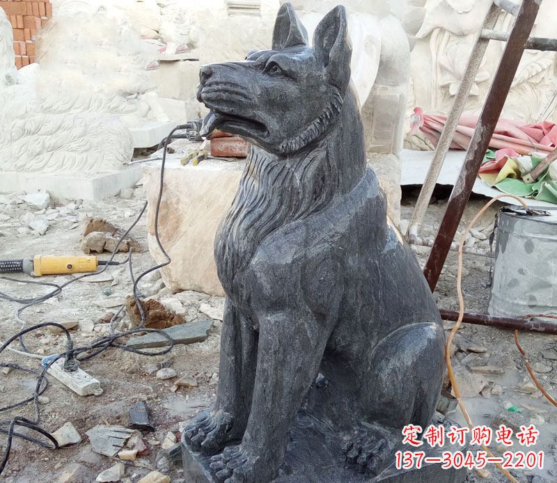金华公园动物石雕狗雕塑