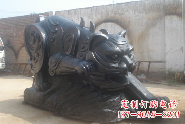 金华公园动物铜雕老虎