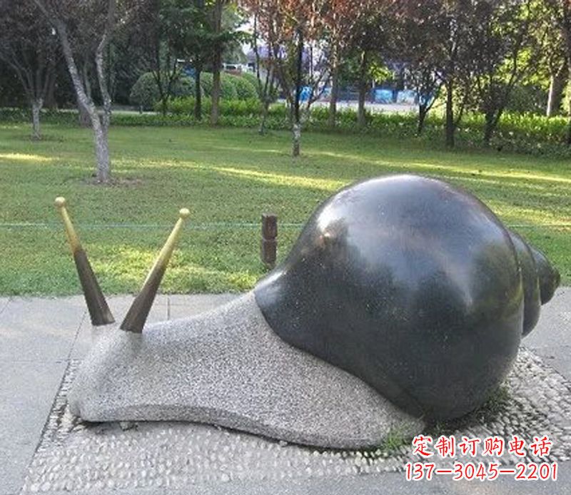 金华中领雕塑专业定制可爱蜗牛石雕