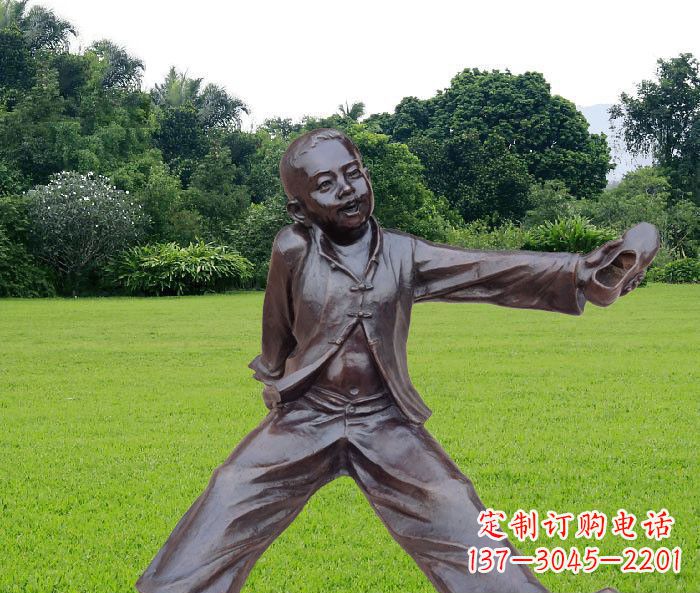 金华优雅动人的儿童铜雕