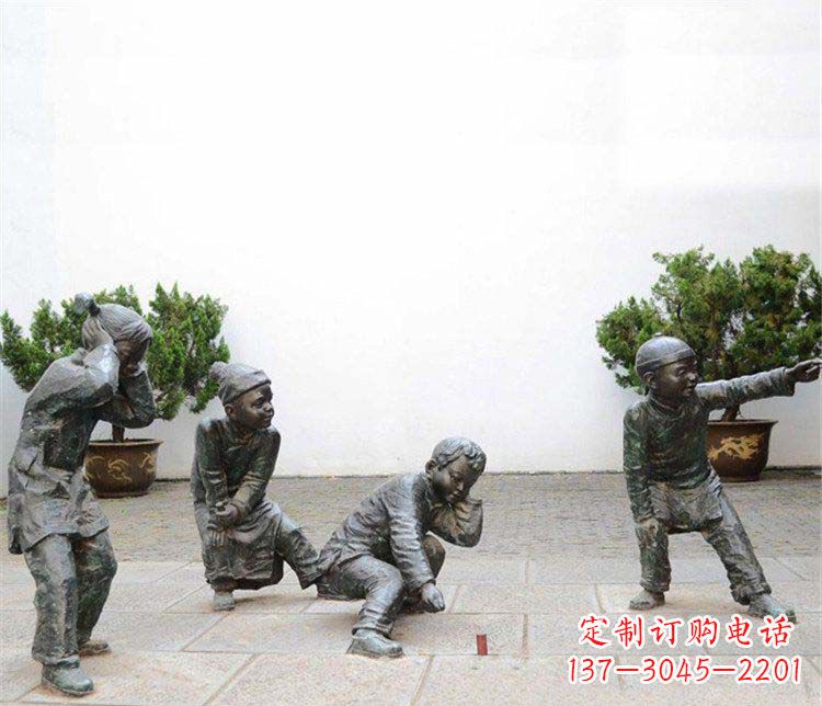 金华愉悦童年,珍藏宝贝铜雕小孩