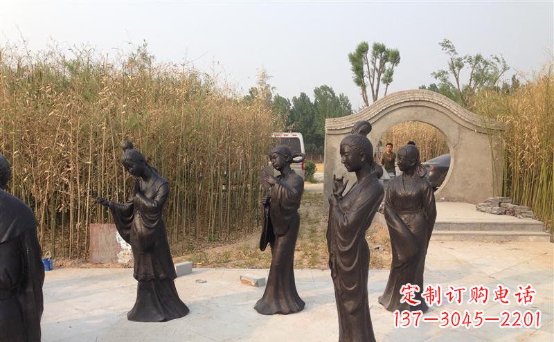 金华古典雅致女人铜雕