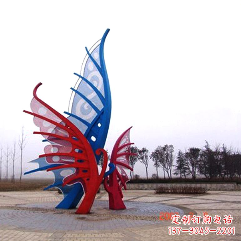 金华精美蝴蝶不锈钢景观雕塑