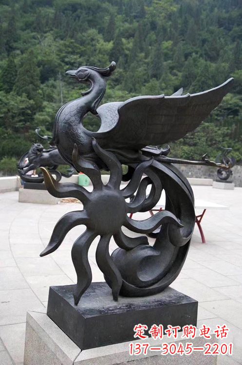 金华天四灵朱雀神鸟雕塑——象征希望的贵族精神