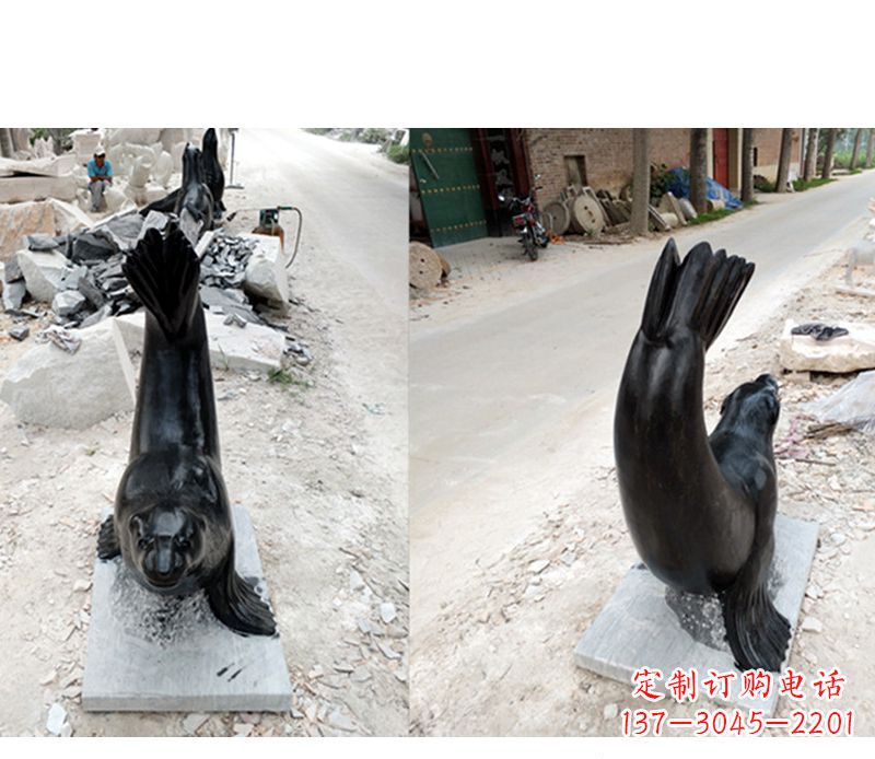 金华公园海豚景观石雕