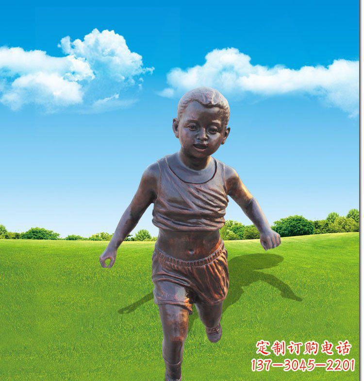 金华优雅玻璃钢仿铜儿童雕塑