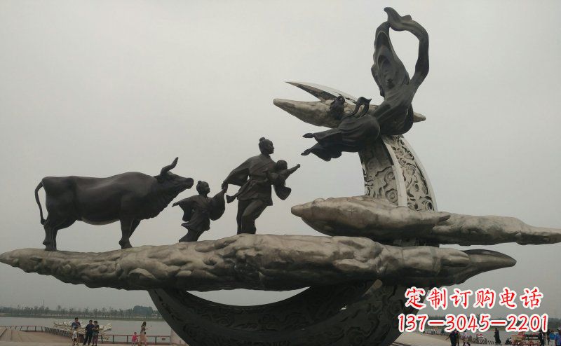 金华非凡爱恋不锈钢牛郎织女雕塑