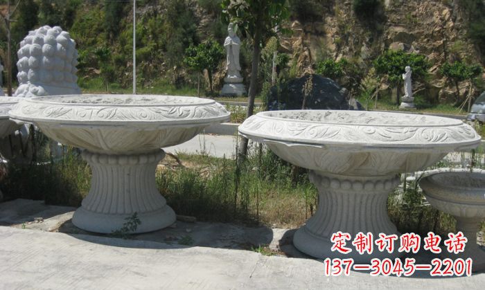 金华美轮美奂的大理石花盆雕塑
