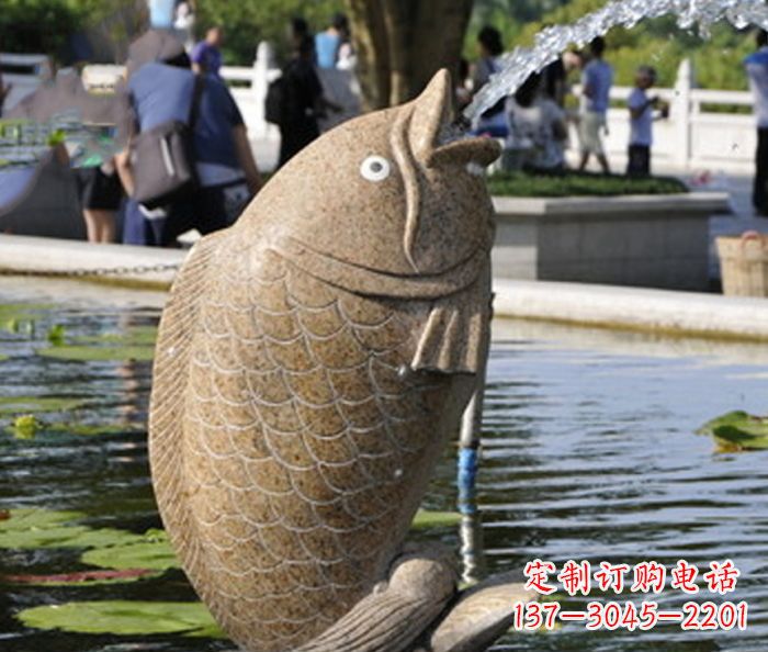 金华大理石鲤鱼喷泉石雕
