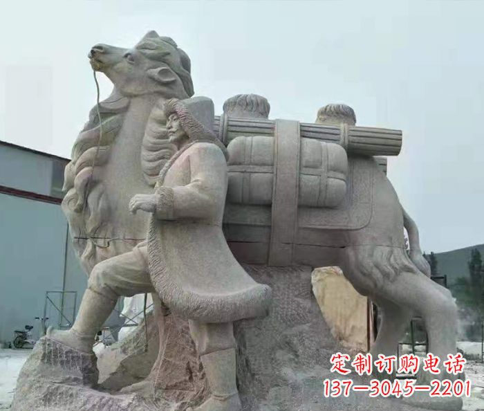 金华精致精美的大理石骆驼石雕