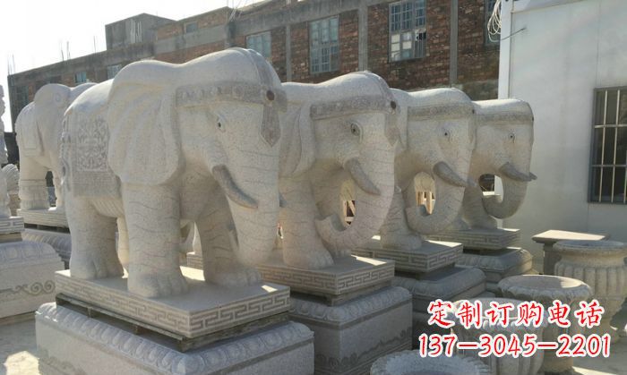 金华缅甸大理石缅甸大象雕塑