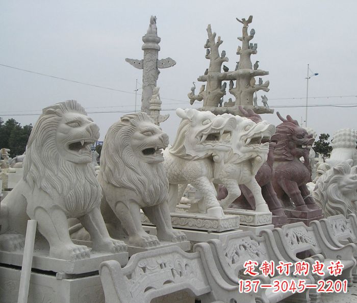 金华新中式金色狮子雕塑