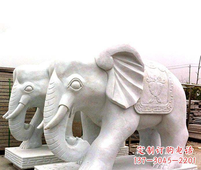金华精致细腻的大象石雕景观雕塑
