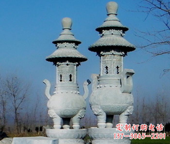 金华公园景观仿古石雕香炉