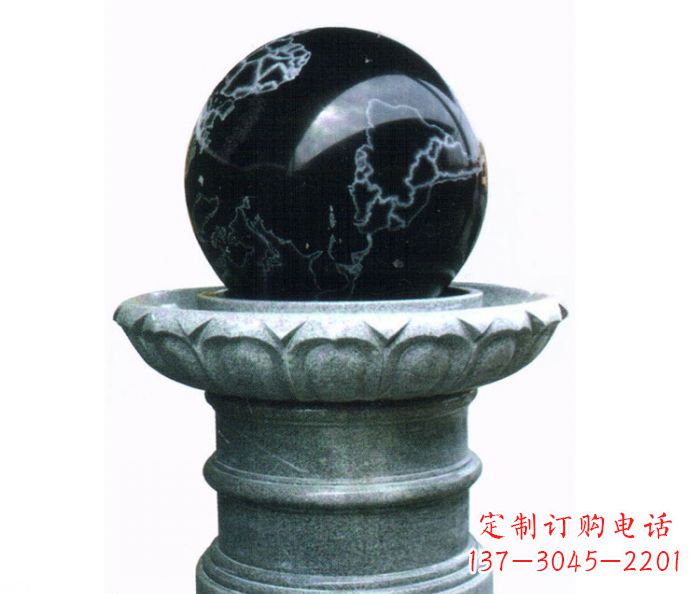 金华风水球喷泉石雕——营造悠然自在的公园氛围