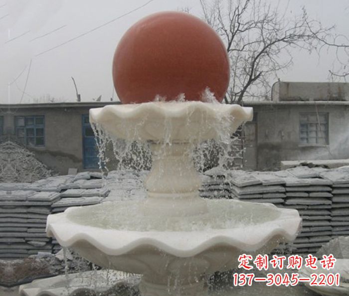 金华公园景观汉白玉风水球喷泉石雕