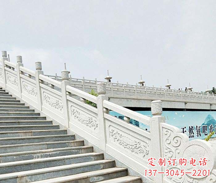 金华精美绝伦的汉白玉石栏板雕塑