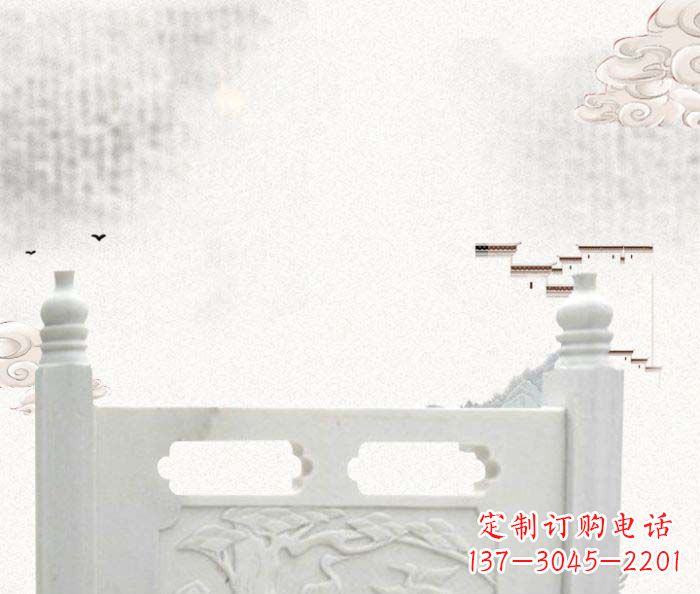 金华公园景观汉白玉石雕栏板