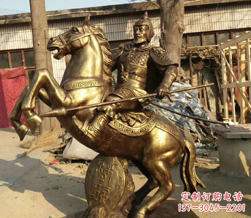 金华公园景观将军骑马铜雕
