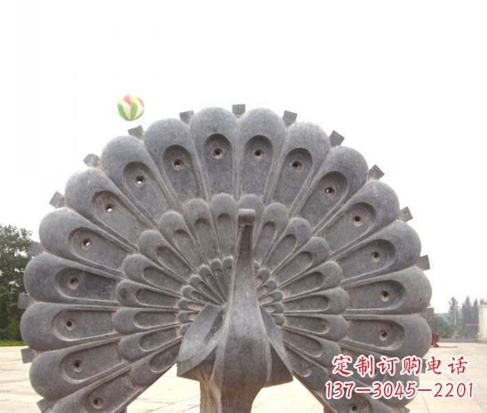 金华公园景观孔雀开屏石雕