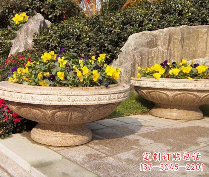 金华砂岩花盆雕塑