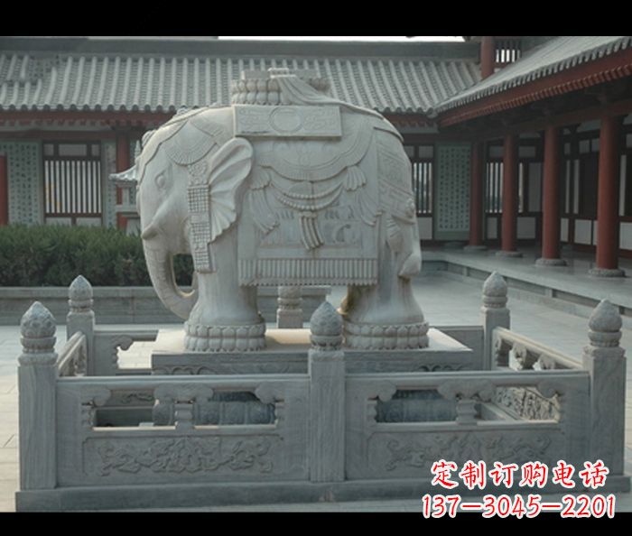 金华用大象雕塑彰显田园风情