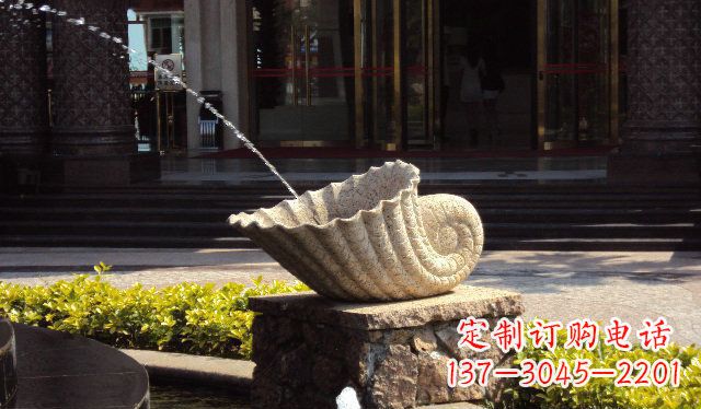 金华优雅的蜗牛喷泉石雕