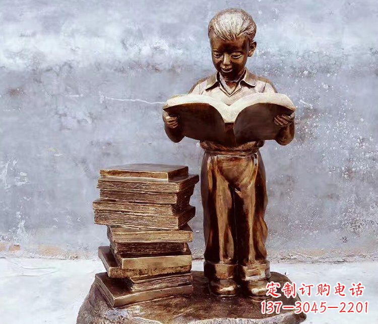 金华玻璃钢仿铜小孩雕塑