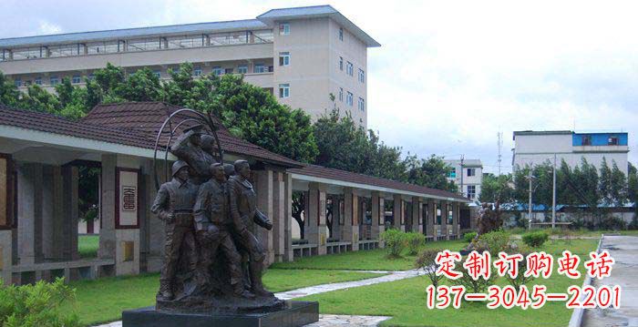 金华风采勇猛军人铜雕