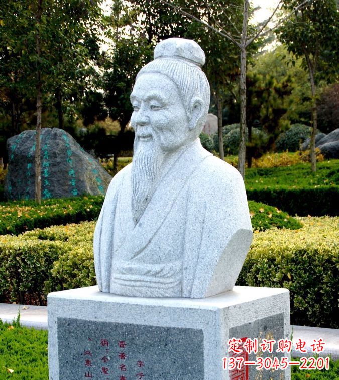 金华以历史名人头像捕捉历史文脉——由中领雕塑定制的王献之石雕头像