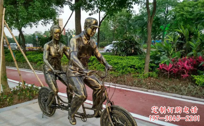 金华集休闲、健身、艺术於一体的自行车雕塑
