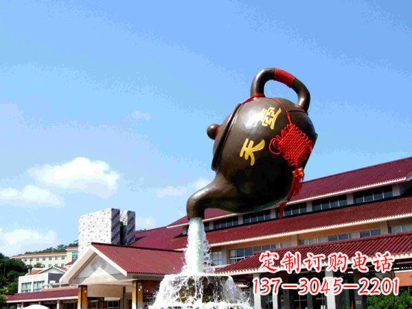 金华传统铜质茶壶雕塑