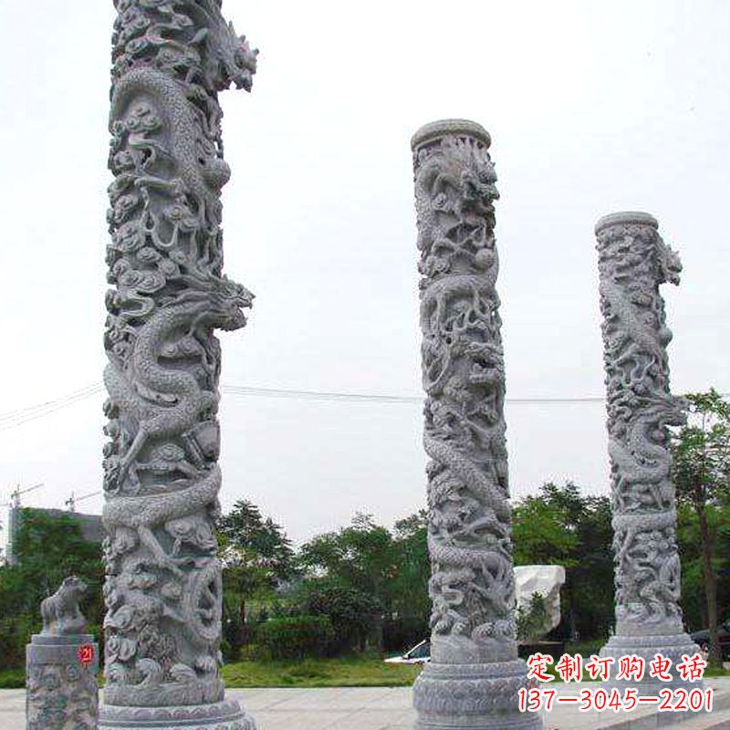 金华公园龙柱雕塑