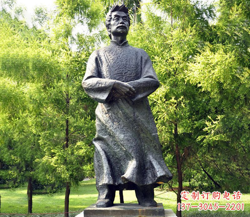 金华公园鲁迅名人铜雕