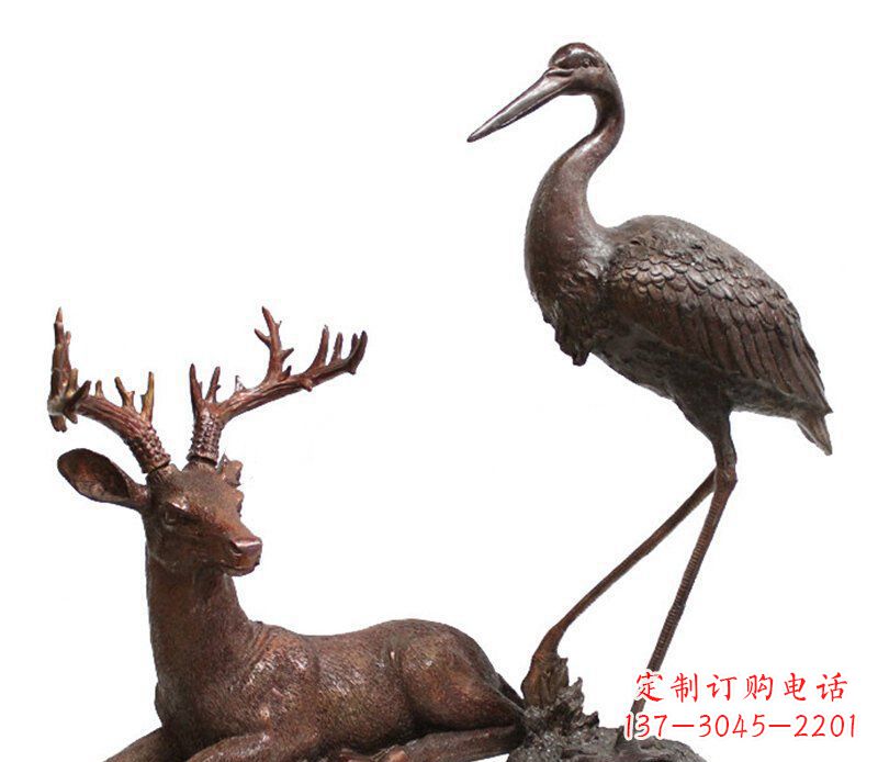 金华中领雕塑仙鹤铜雕艺术品