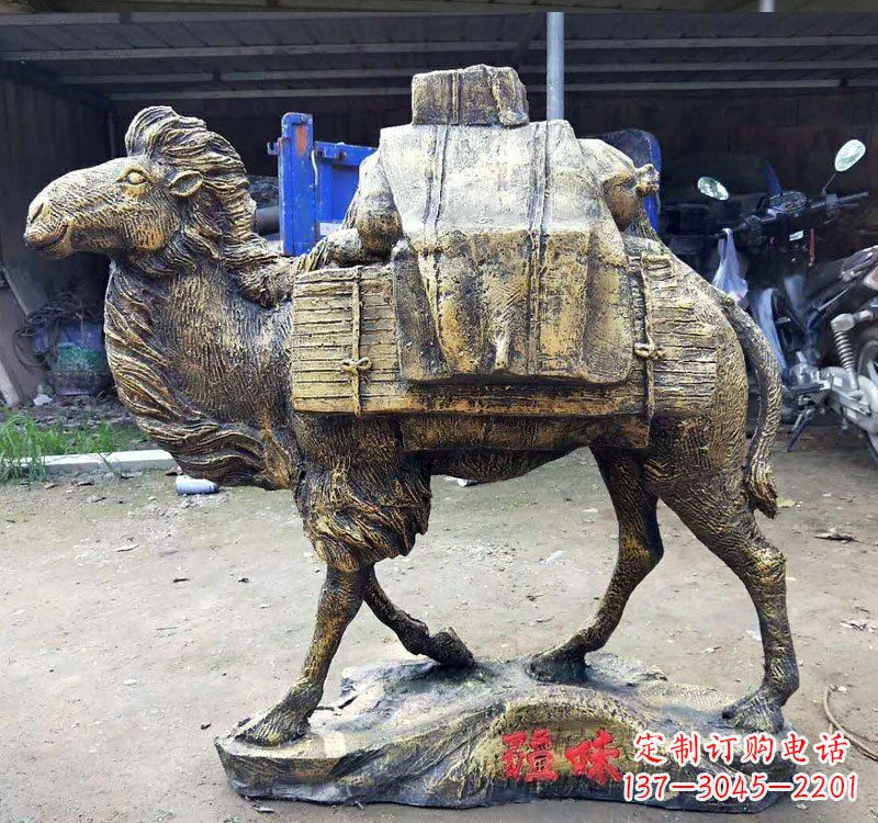 金华新颖华丽的骆驼铜雕定制