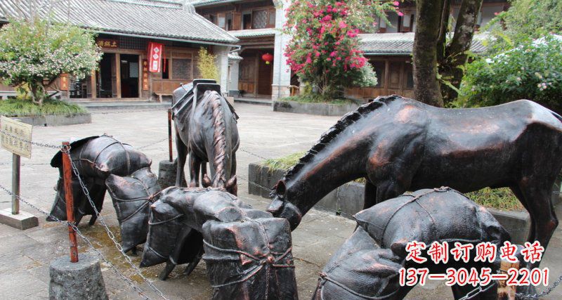 金华公园马动物铜雕 (7)