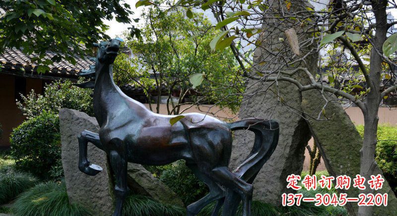 金华公园马动物铜雕 (6)