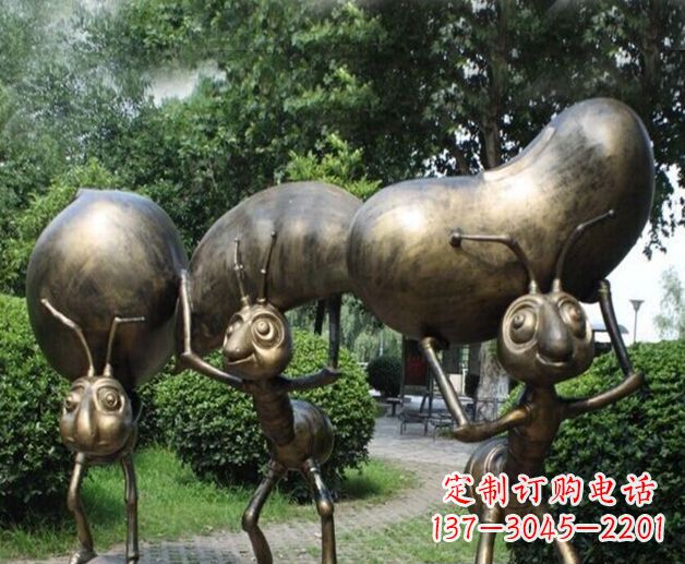金华公园蚂蚁搬家铜雕