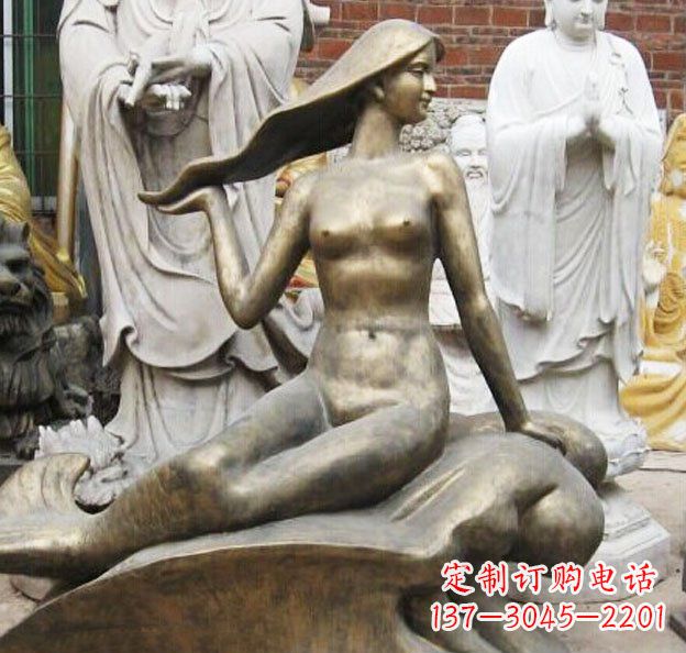 金华精美铜质美人鱼雕塑