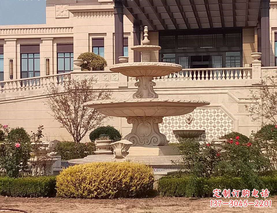金华中领雕塑定制精美喷泉鱼石雕