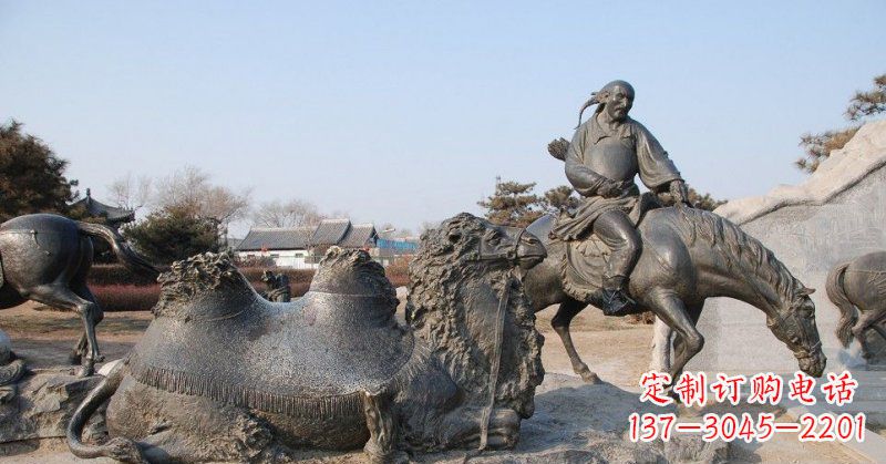 金华精致古典 骑马雕塑