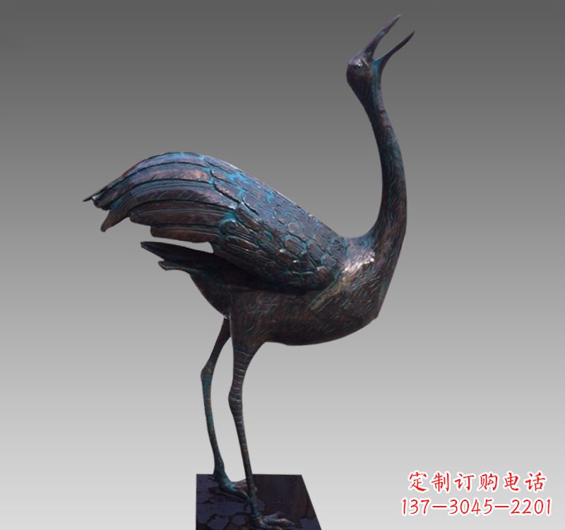 金华青铜雕刻仙鹤翱翔