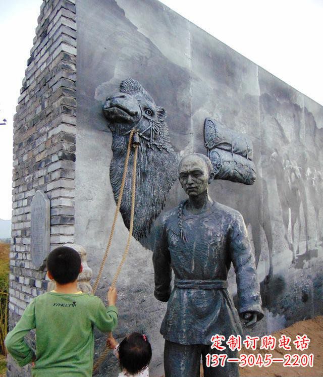 金华清朝人物骆驼雕塑
