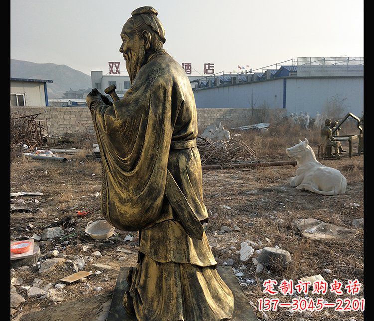 金华铜铸孔子雕塑,传承中华民族精神文化