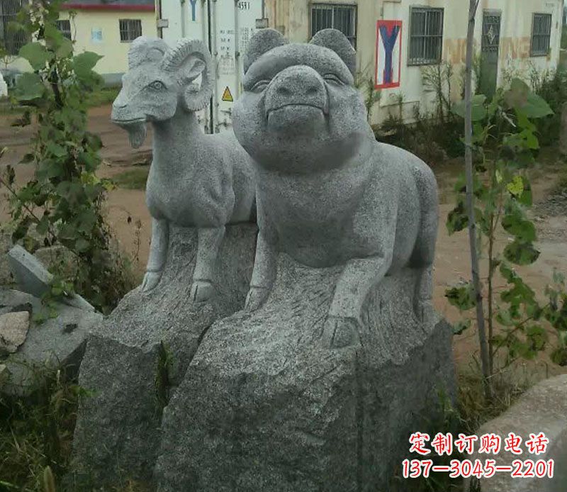 金华优质动物猪石雕