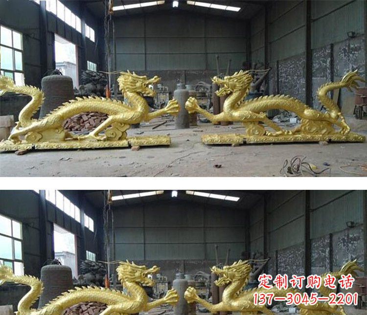 金华公园双龙戏珠铜雕