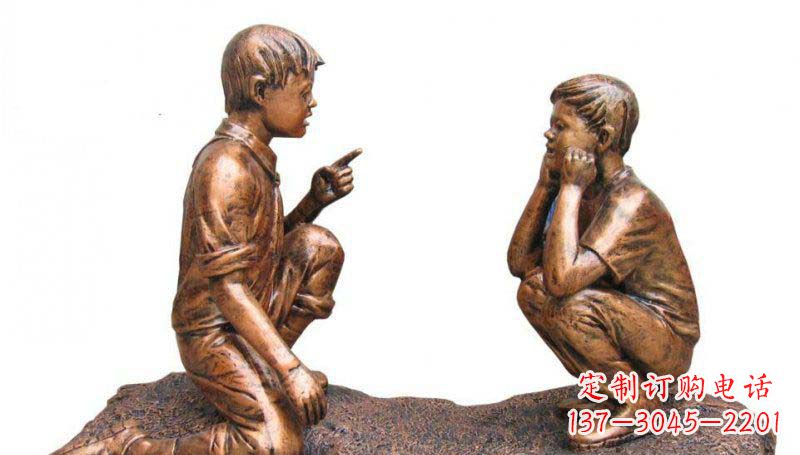 金华专业定制小品铜雕-尊贵的雕塑男孩