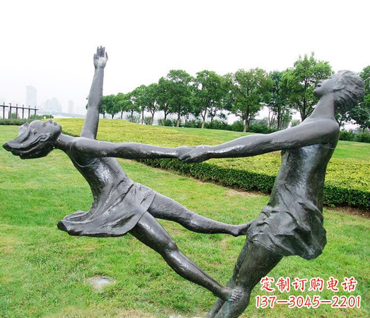金华中领雕塑定制风姿绰约的女孩铜雕