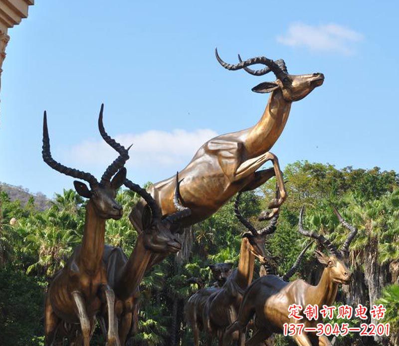 金华立体雕塑——羚羊奔跑